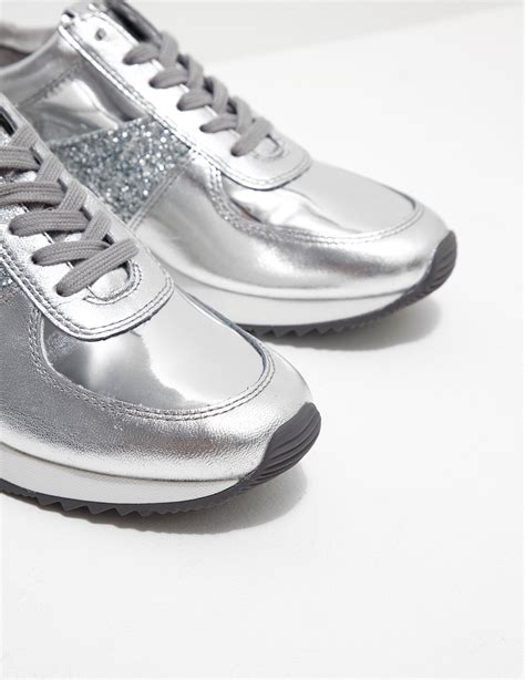 michael kors silver designer sneakers